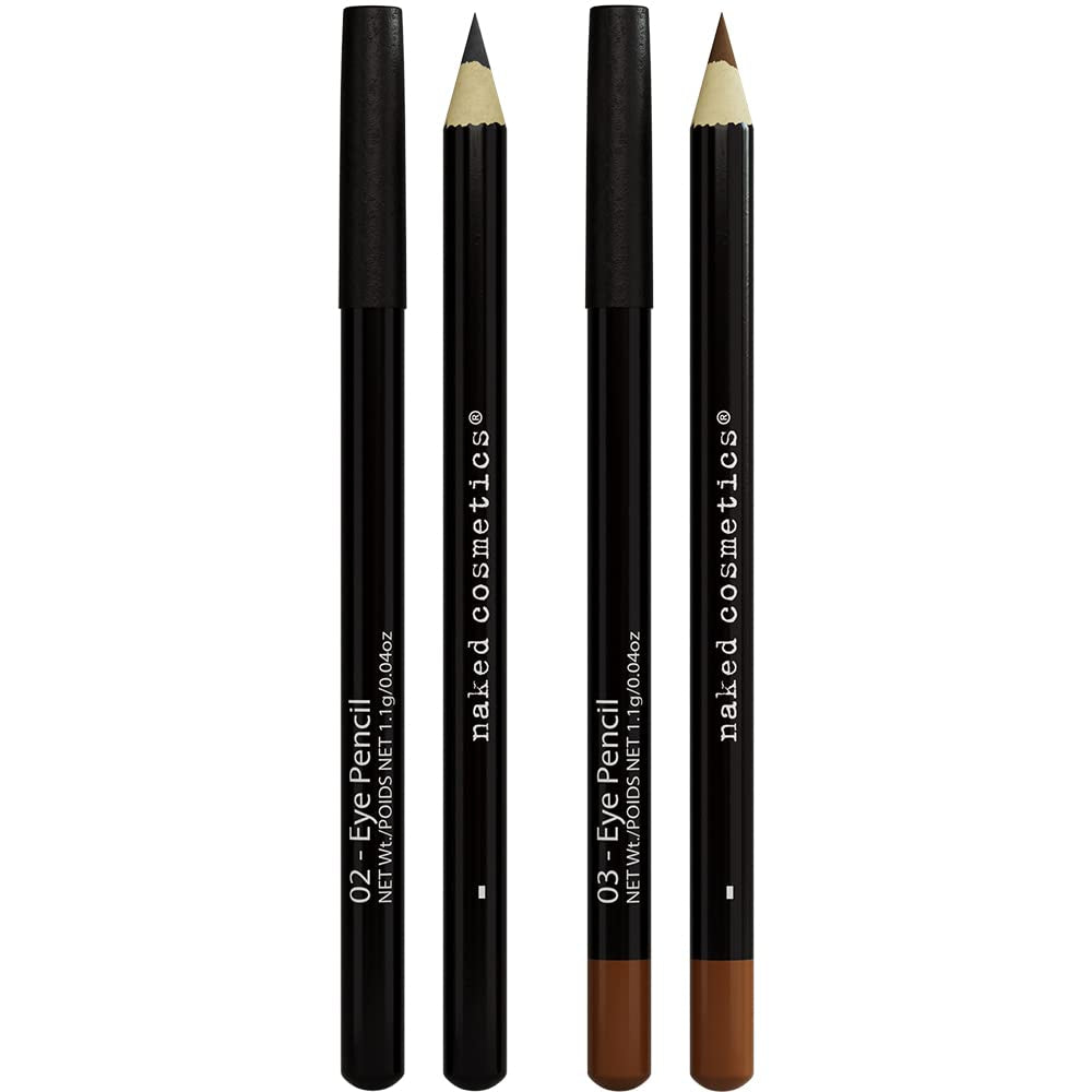 Black Eyeliner & Brown Eyeliner Pencil for Makeup - Waterproof Eyeliner Pencil & Smudge Proof Eyeliner for Women - Smooth Glide & Long Lasting Eyebrow Pencil Eye Liner Set of 2