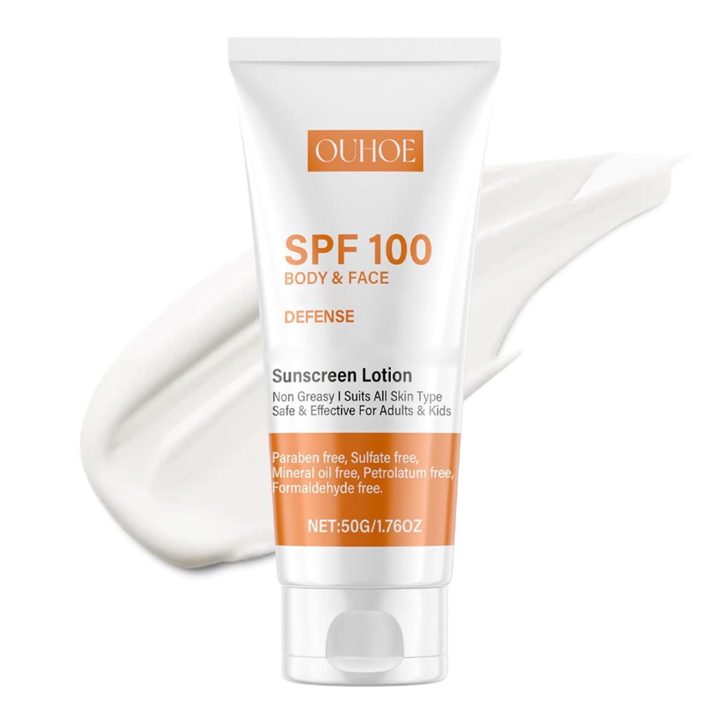 Spf 100 Face Sunscreen Moisturizer - Travel Size Sunscreen - Oil Free Facial Sunscreen - Sun Screen Protector for Face & Body - Non-Greasy,No White Cast Waterproof Sunscreen Lotion - Dry Oily Skincare