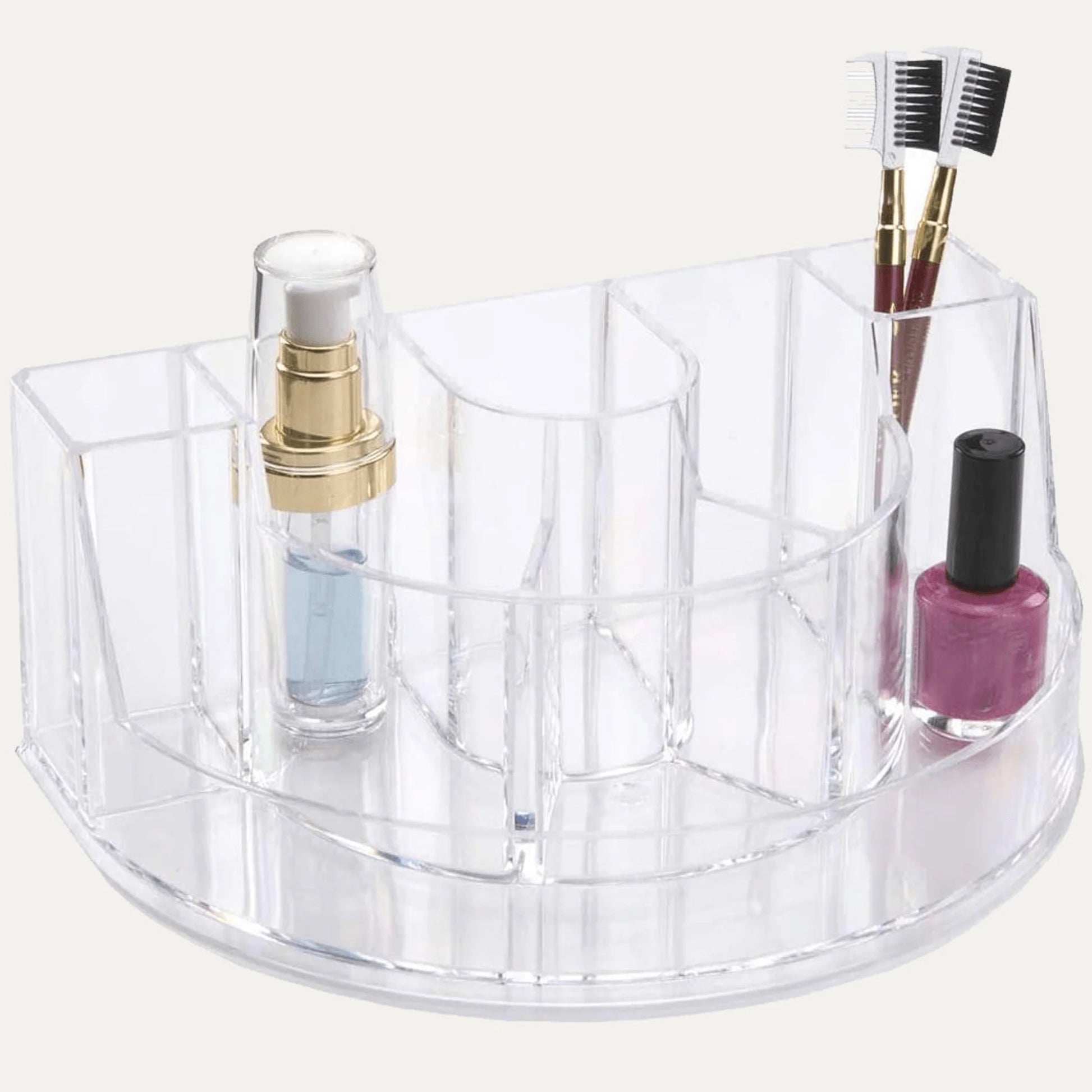 Clear Acrylic 7-Slot Makeup Organizer